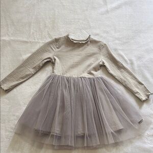 DONSJE Amsterdam Light Grey Tulle Dress (1-2Y)